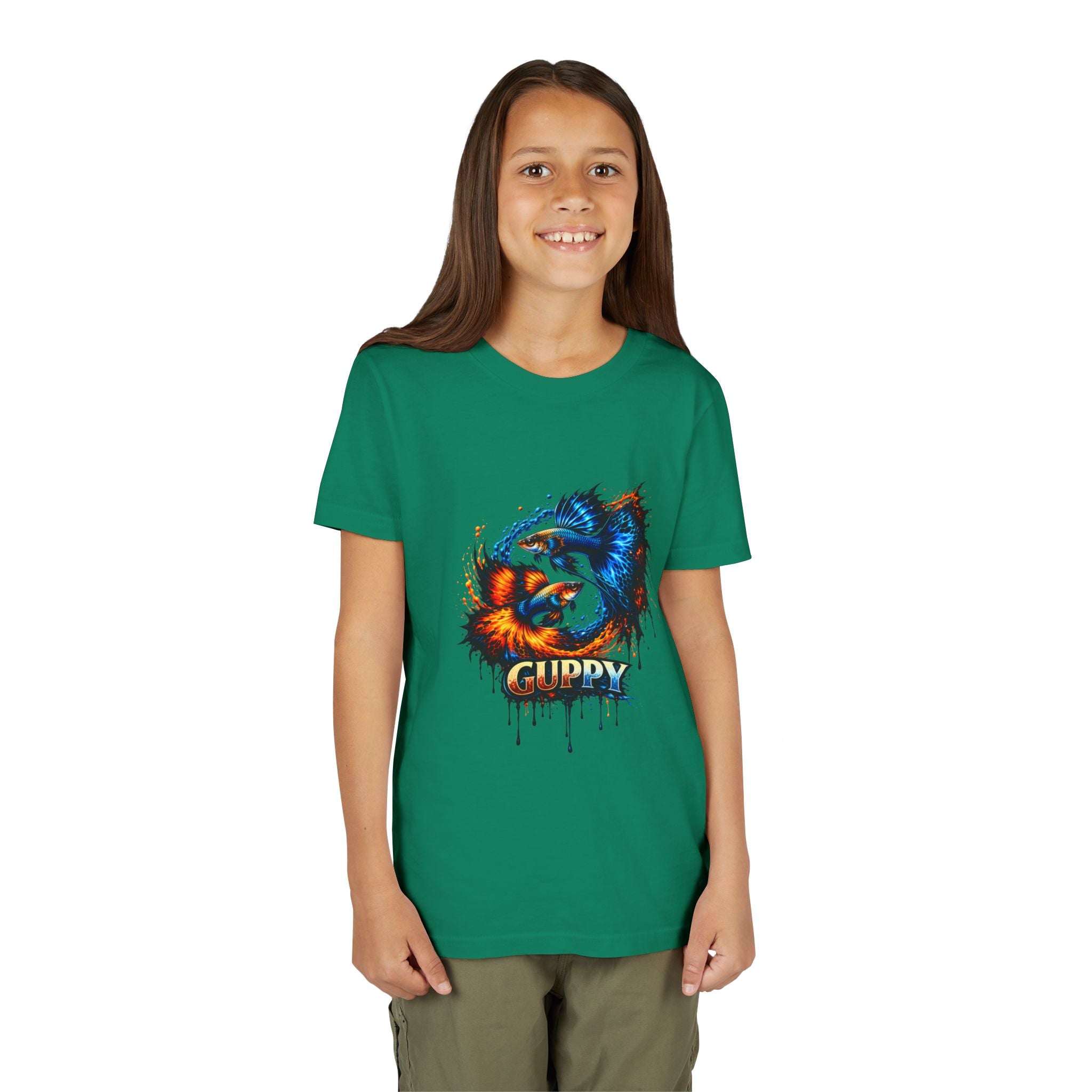 Fire & Ice Guppy – Youth "Neon Flare" Premium Tee