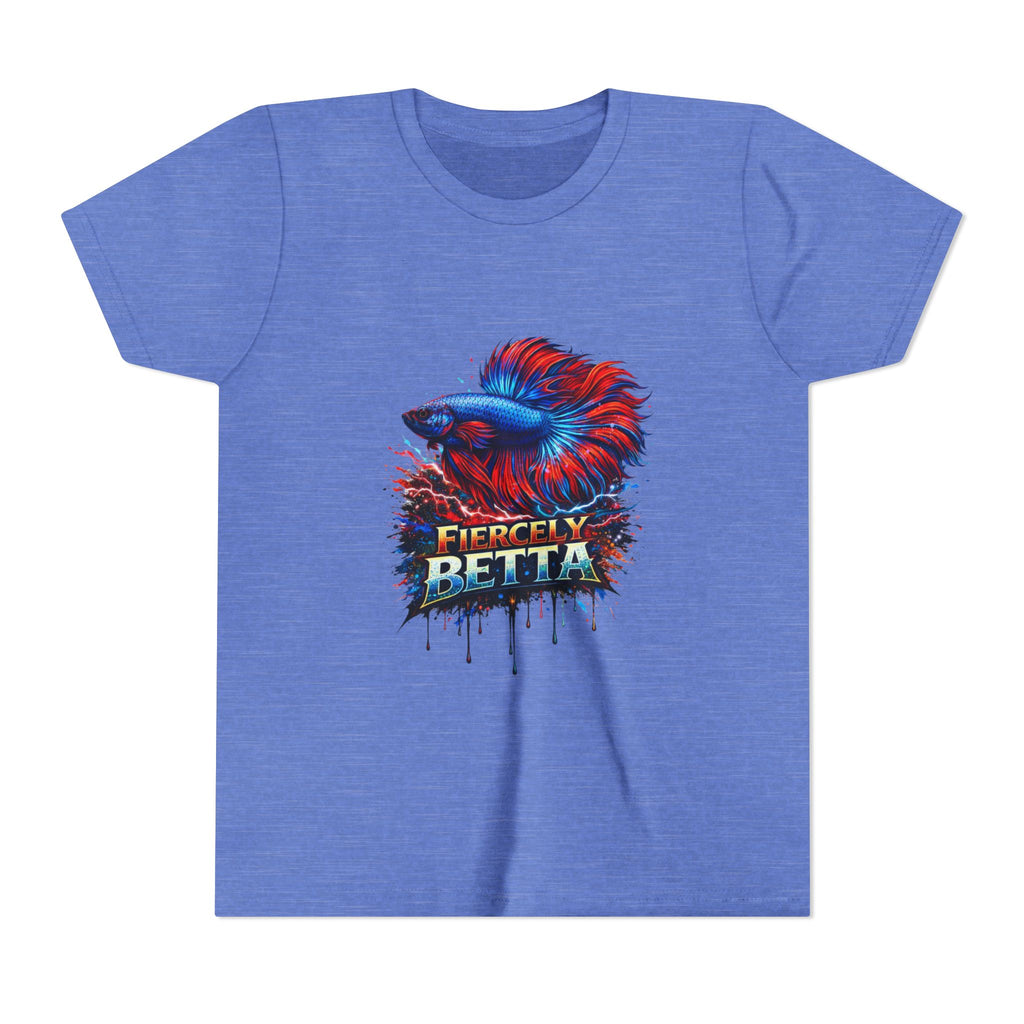 Fiercely Betta Youth Tee - Colorful Betta Fish Graphic Shirt
