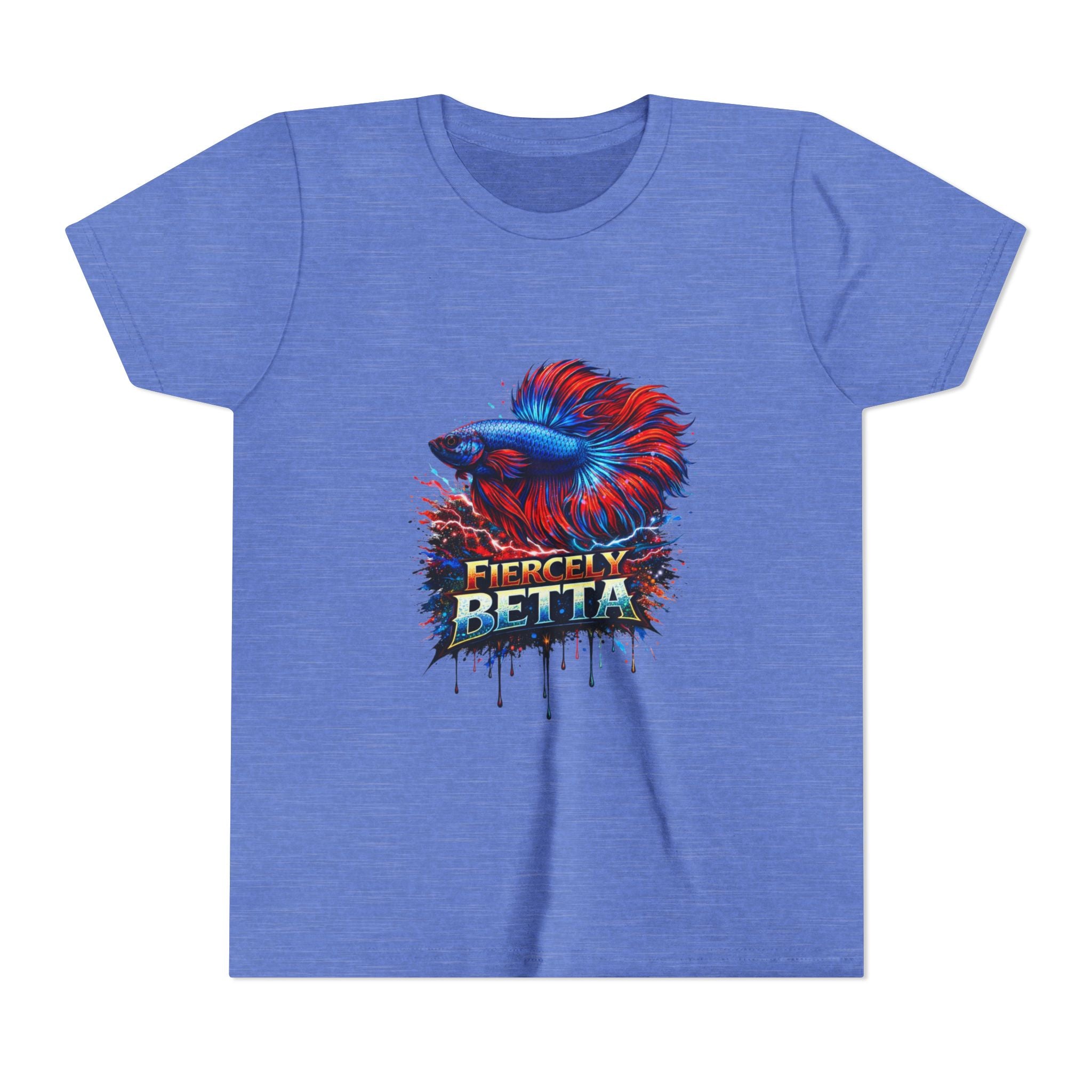 Fiercely Betta Youth Tee - Colorful Betta Fish Graphic Shirt