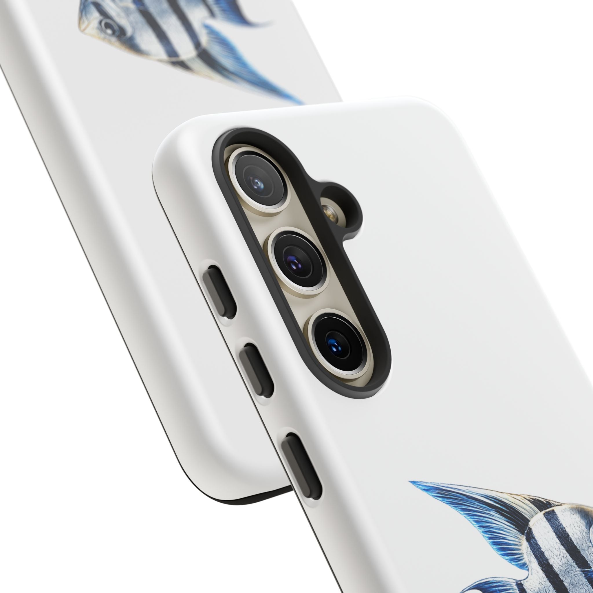Angelfish Tough Phone Case – Durable Protective Case with Blue Tropical Fish Design