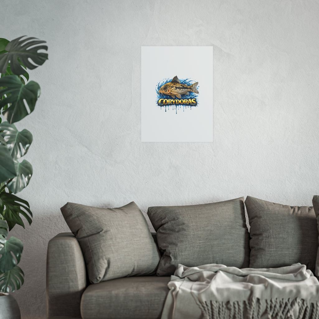 Corydoras Fish Poster — Decorative Aquarium Art Print (Satin/Matte)