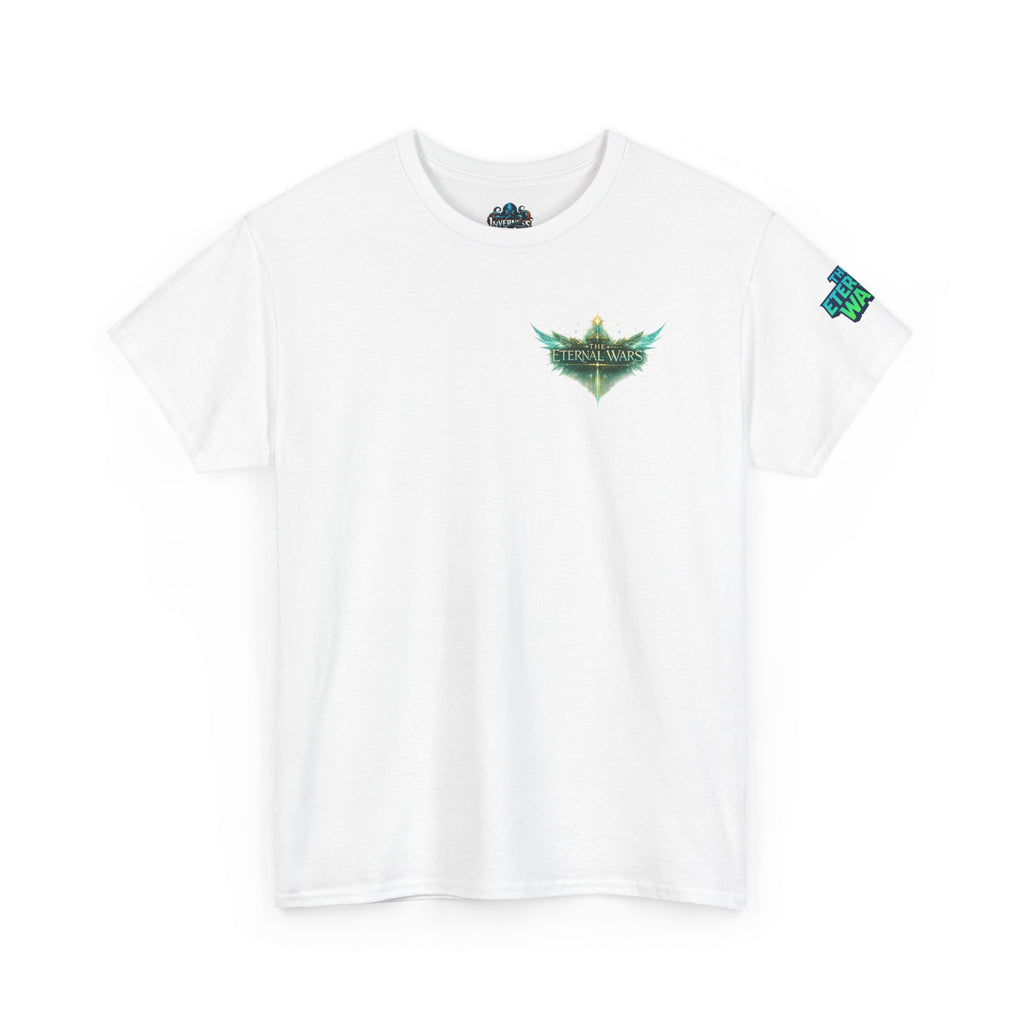 T-Shirt — Nature Warrior Graphic Tee with Man and Dog Illustration