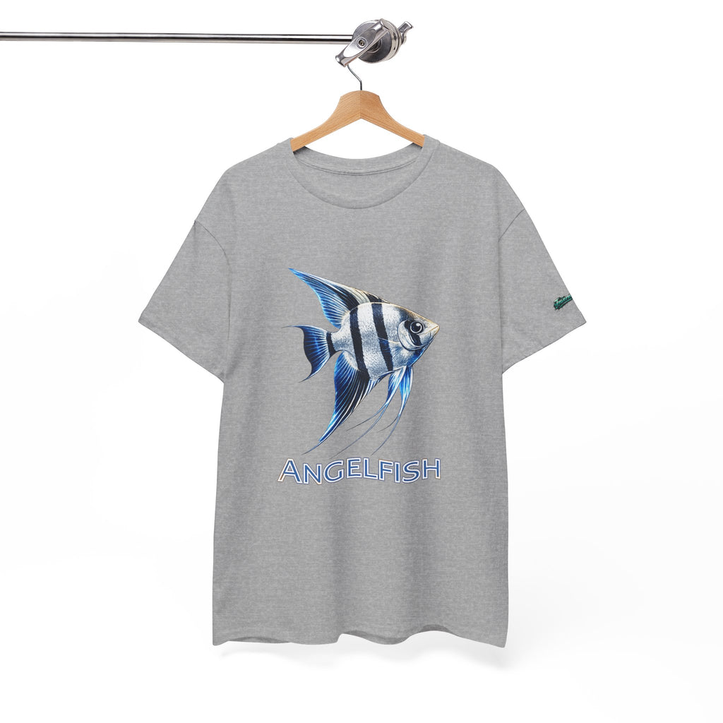 Angelfish Graphic Tee — Blue Tropical Fish Shirt