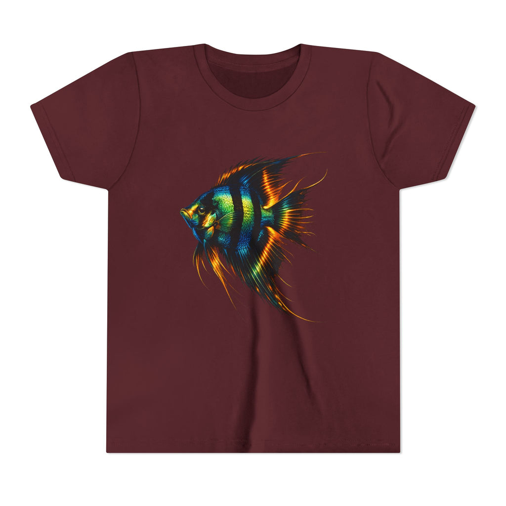 Angelfish Youth Tee – Colorful Aquarium Fish Graphic Shirt for Kids