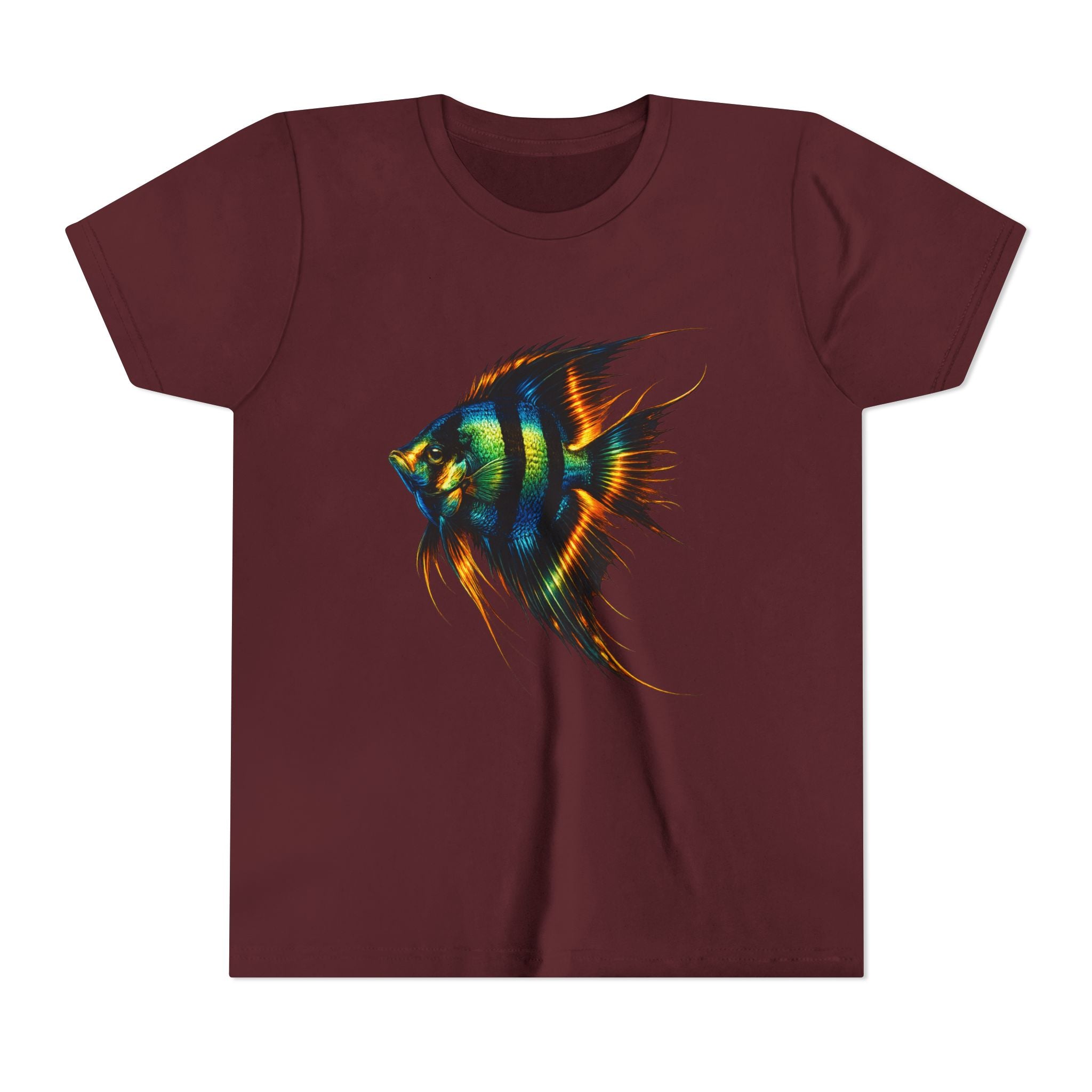 Angelfish Youth Tee – Colorful Aquarium Fish Graphic Shirt for Kids