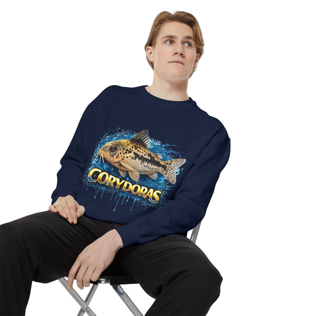 Corydoras Fish Sweatshirt — Aquatic Aquarium Catfish Graphic Crewneck