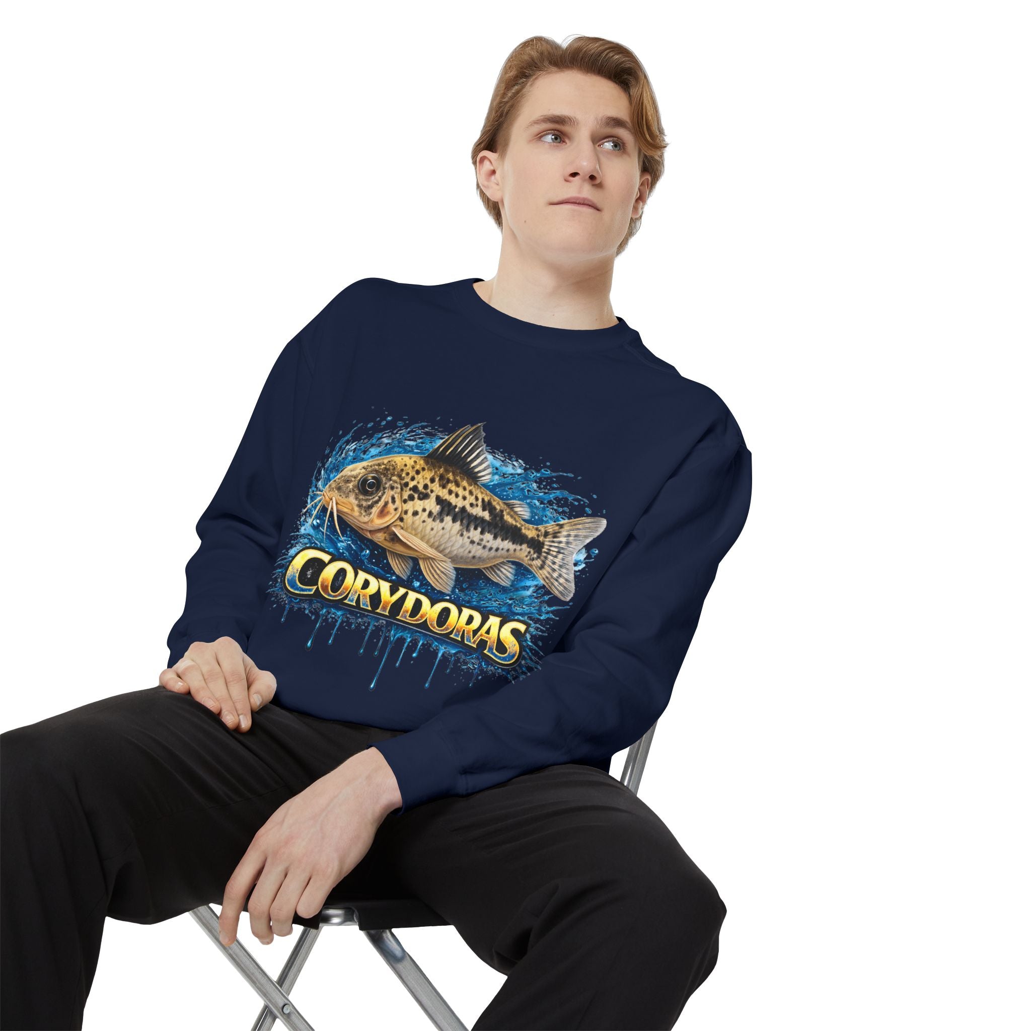 Corydoras Fish Sweatshirt — Aquatic Aquarium Catfish Graphic Crewneck