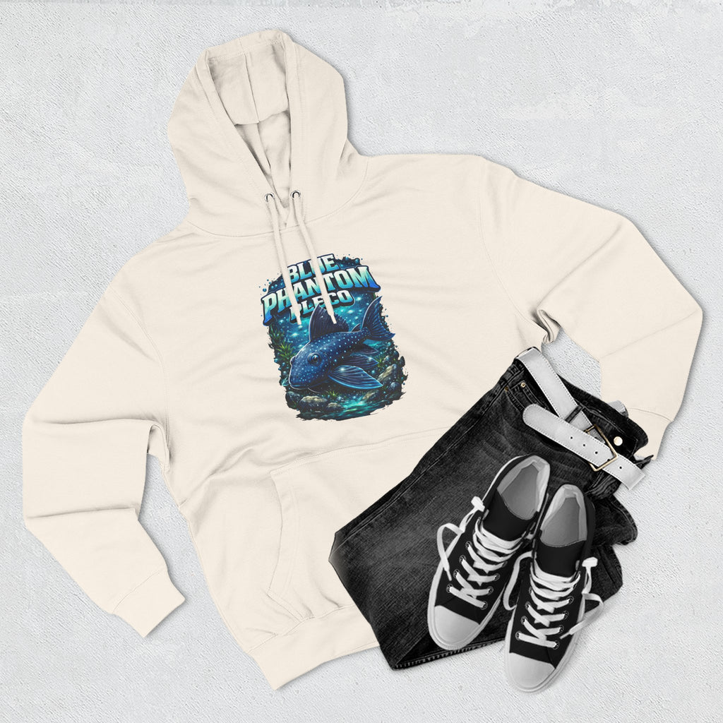Blue Phantom Pleco L128 Hoodies | Premium Fish Keeper Streetwear | Inverness Ink