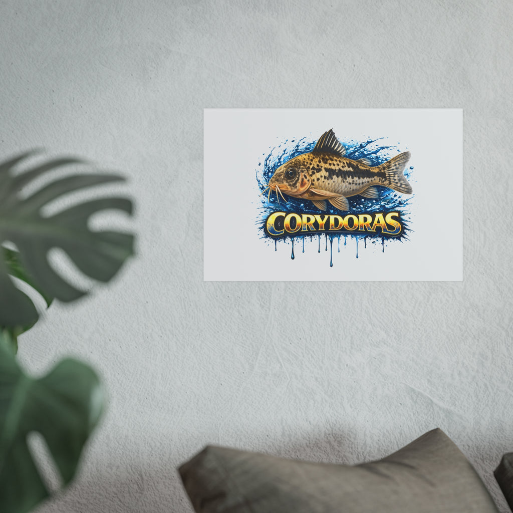 Corydoras Fish Poster — Decorative Aquarium Art Print (Satin/Matte)