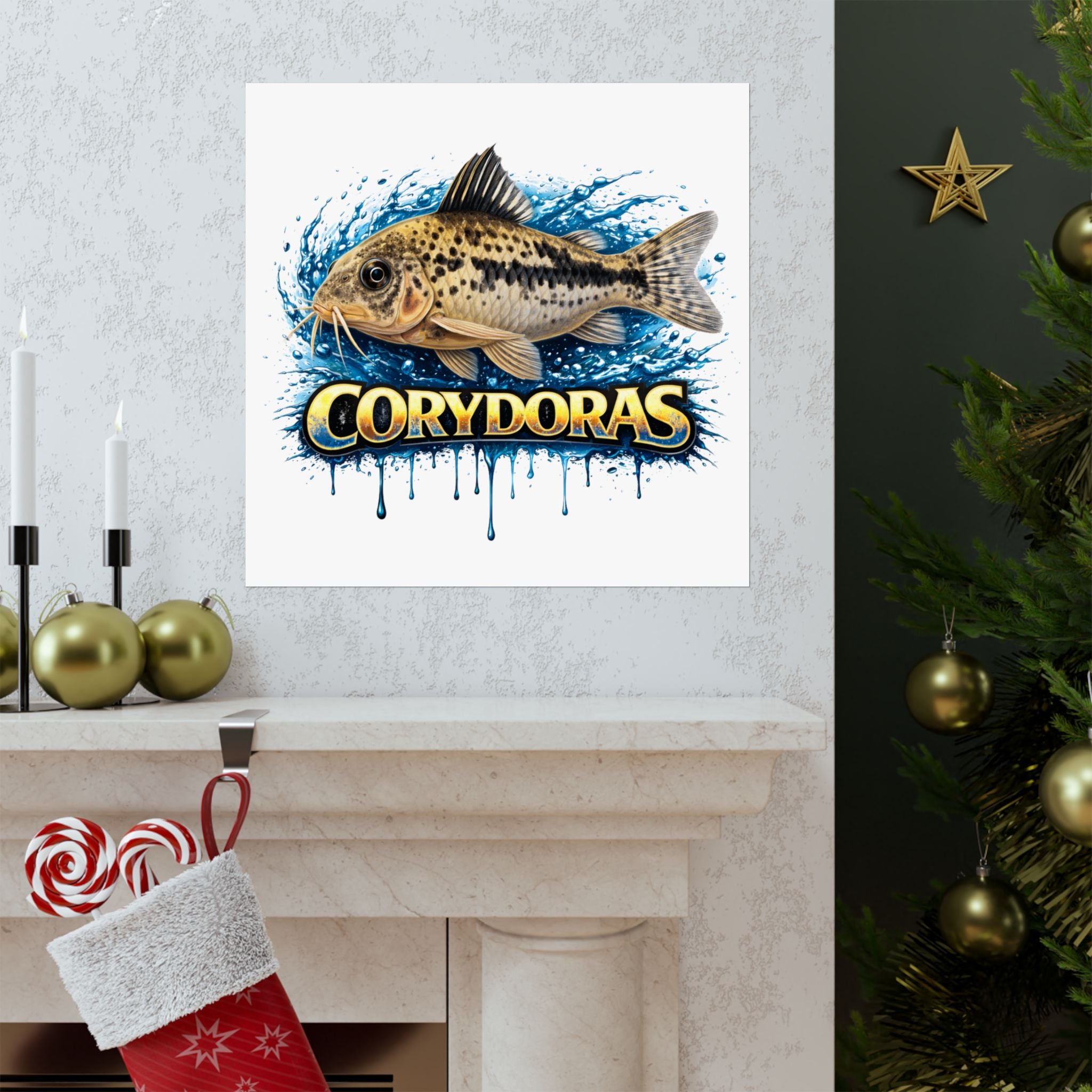 Corydoras Fish Matte Poster — Aquarium Lover Wall Art