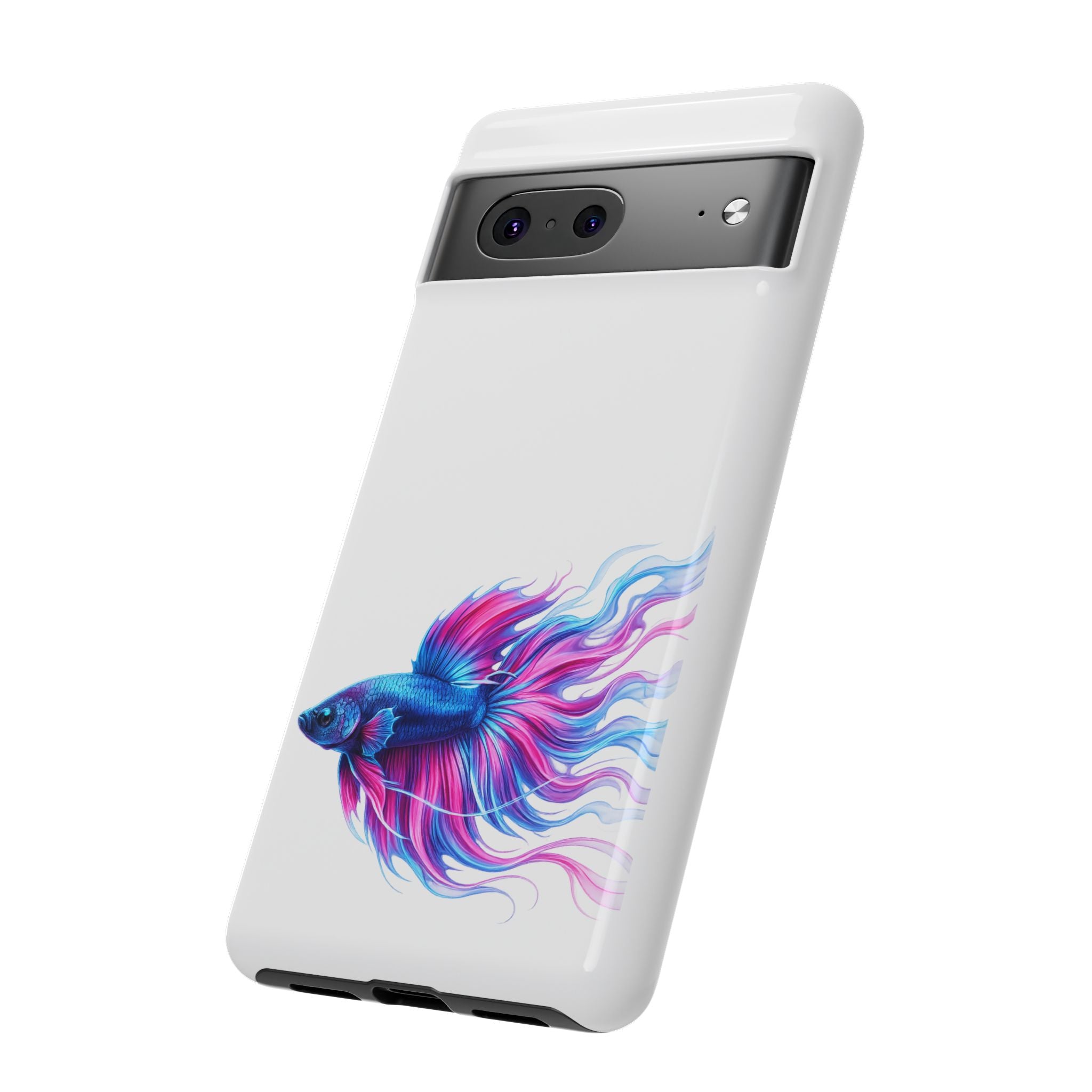 Betta Fish Tough Phone Case — Colorful Watercolor Fish Protective Cover