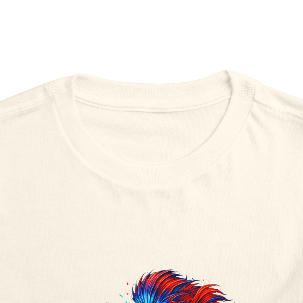 Toddler Tee - 'Fierce Betta' Colorful Betta Fish Graphic Shirt for Kids