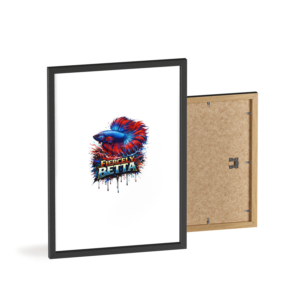 Fiercely Betta Framed Poster — Colorful Betta Fish Wall Art