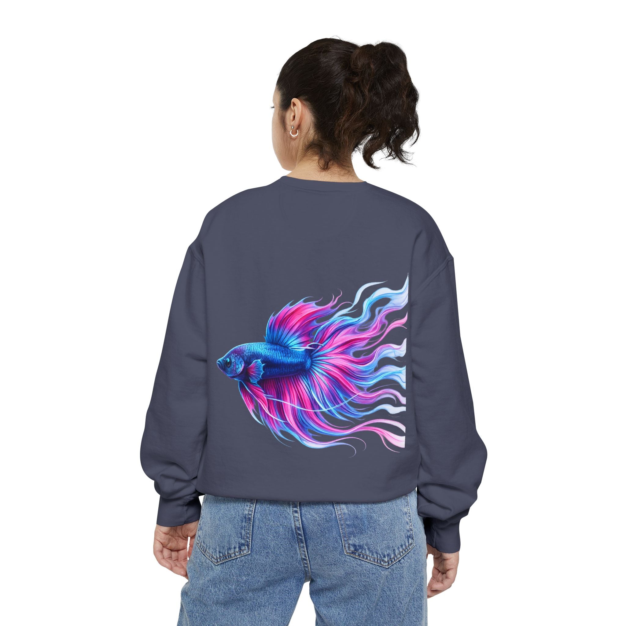 Betta Bliss Sweatshirt — Colorful Betta Fish Graphic Crewneck