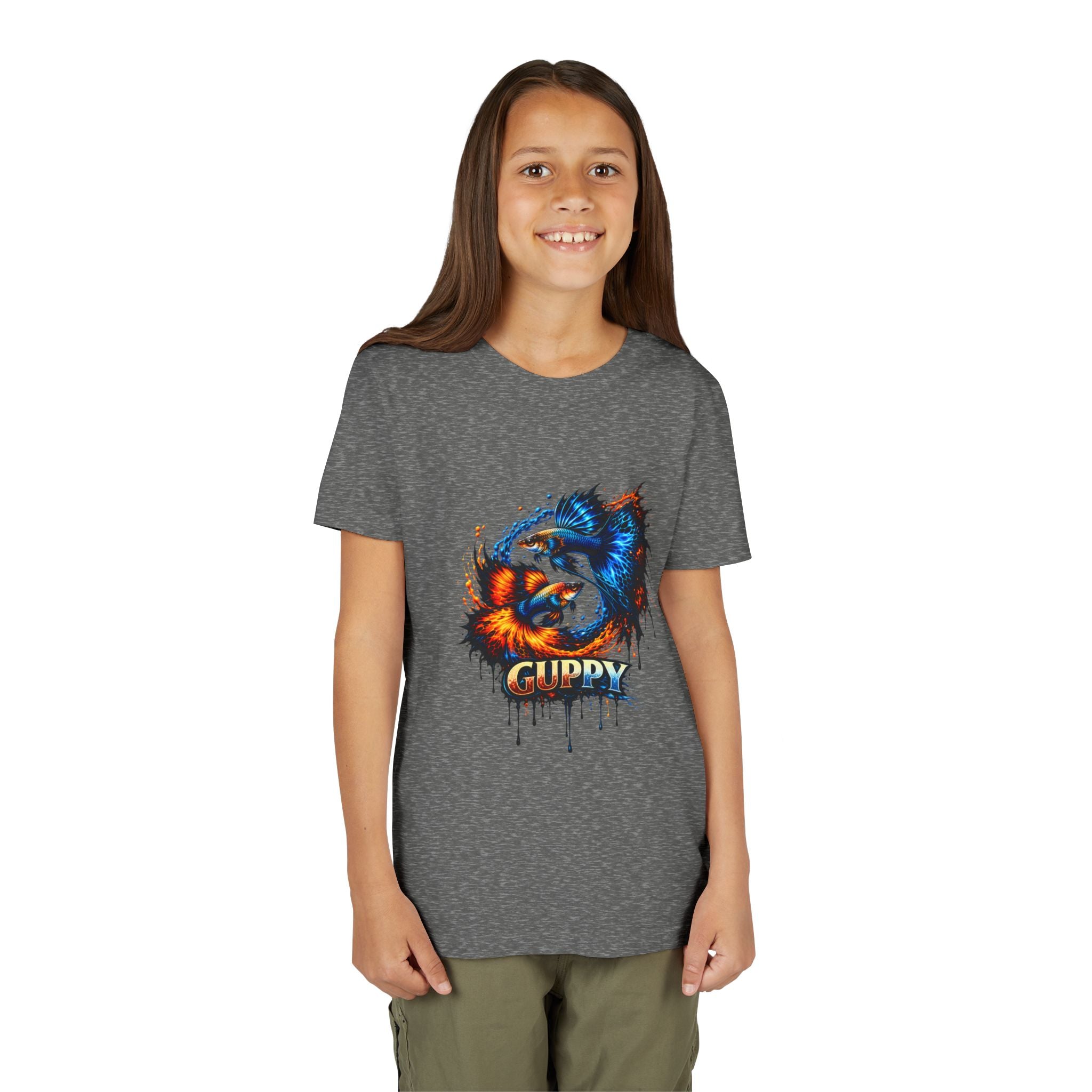 Fire & Ice Guppy – Youth "Neon Flare" Premium Tee