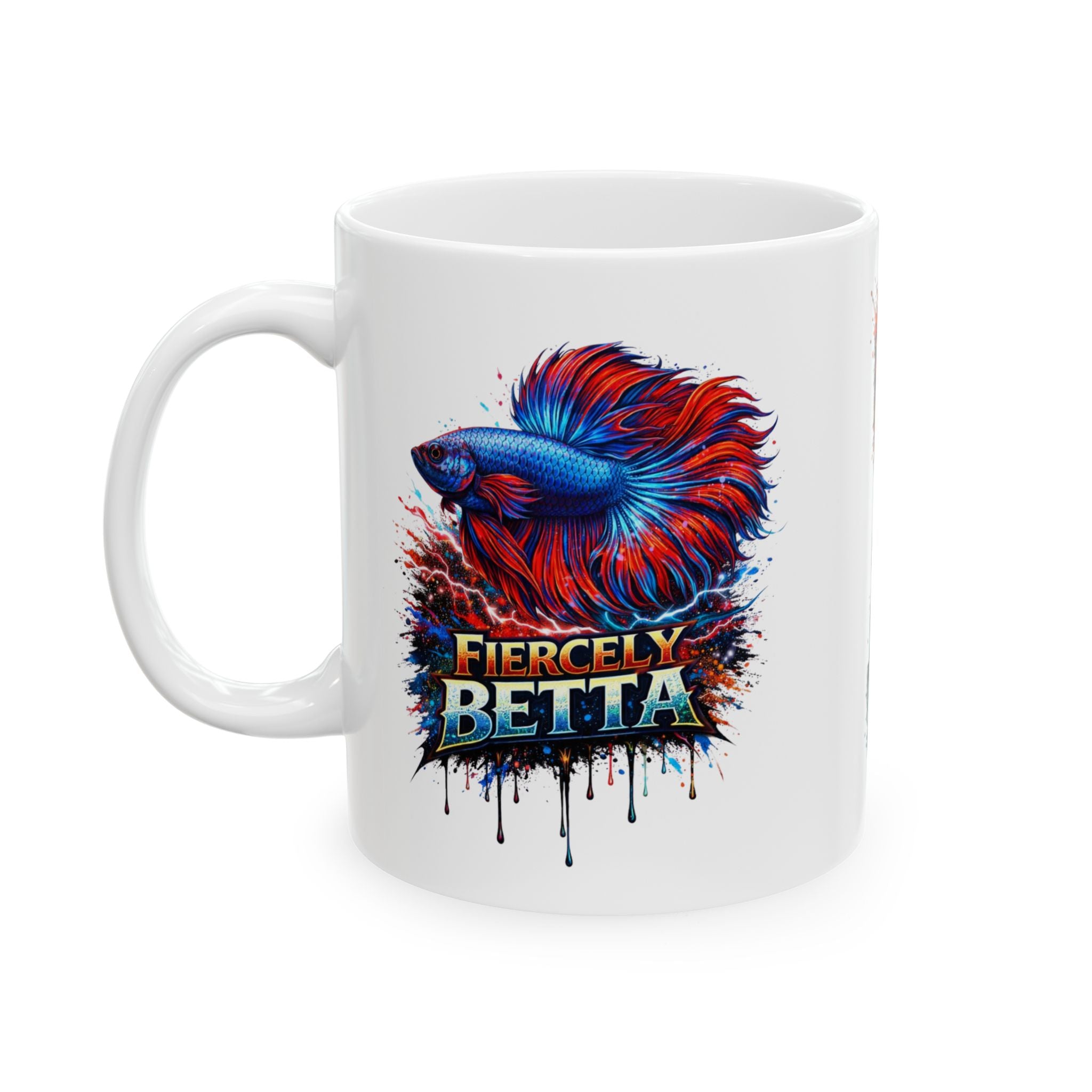 Fiercely Betta – Premium "Neon Flare" Ceramic Mug Art Coffee Cup (11oz/15oz)