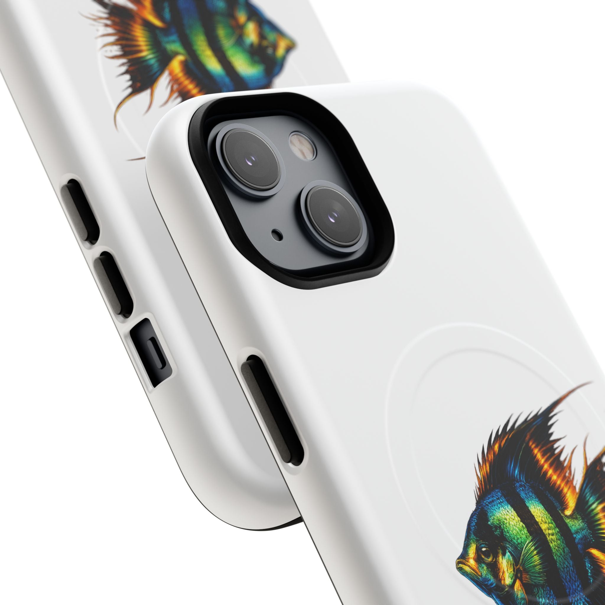 Angelfish Art Tough Magnetic Phone Case — Colorful Aquarium Fish iPhone Cover