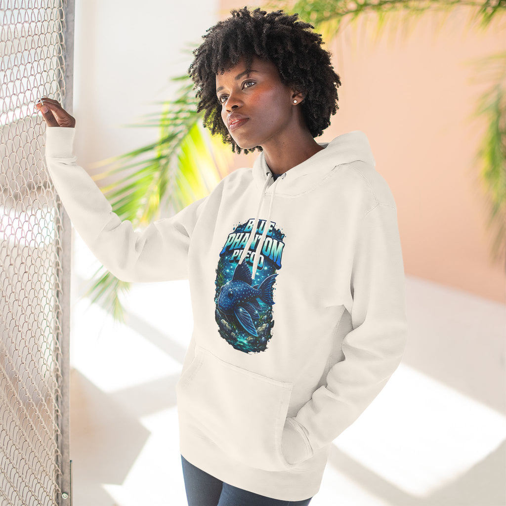 Blue Phantom Pleco L128 Hoodies | Premium Fish Keeper Streetwear | Inverness Ink