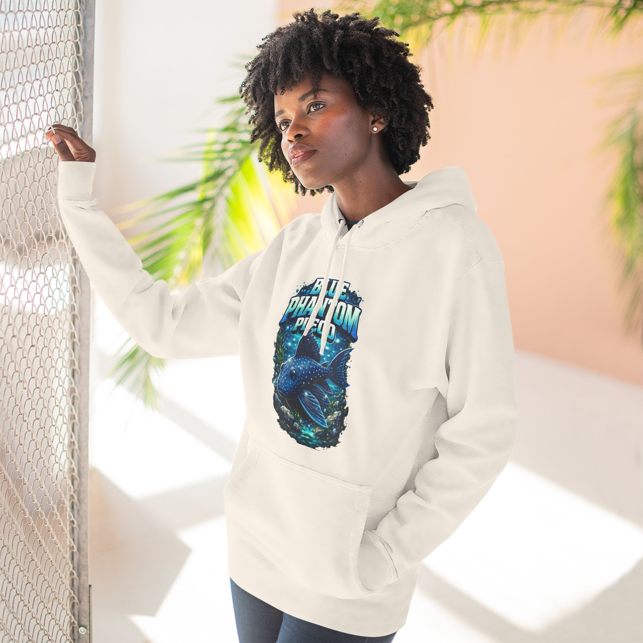 Blue Phantom Pleco L128 Hoodies | Premium Fish Keeper Streetwear | Inverness Ink