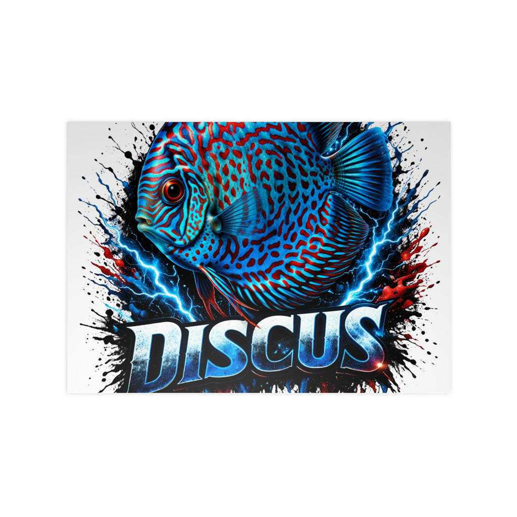 Discus Fish Photopaper Poster – Vibrant Aquarium Wall Art