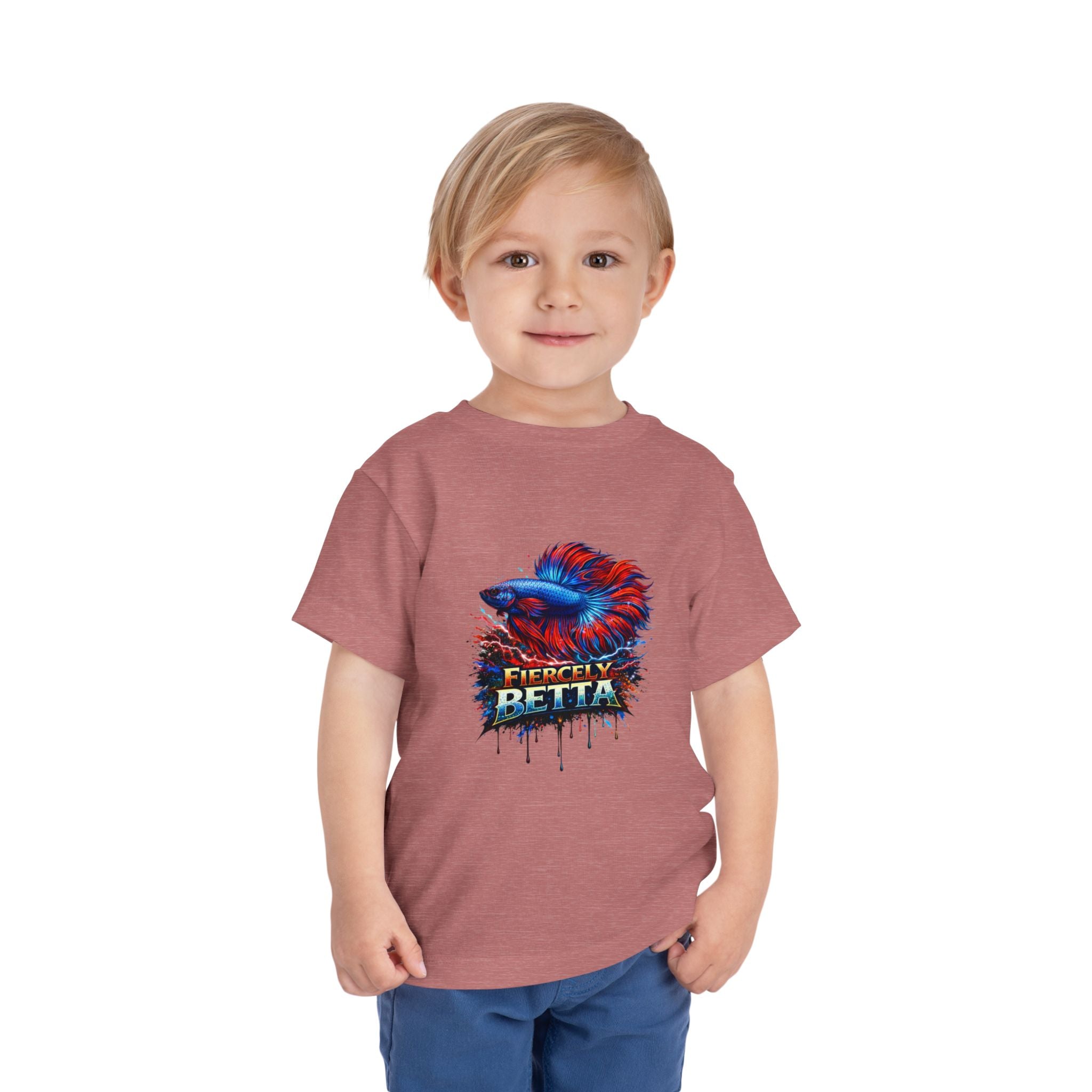 Toddler Tee - 'Fierce Betta' Colorful Betta Fish Graphic Shirt for Kids