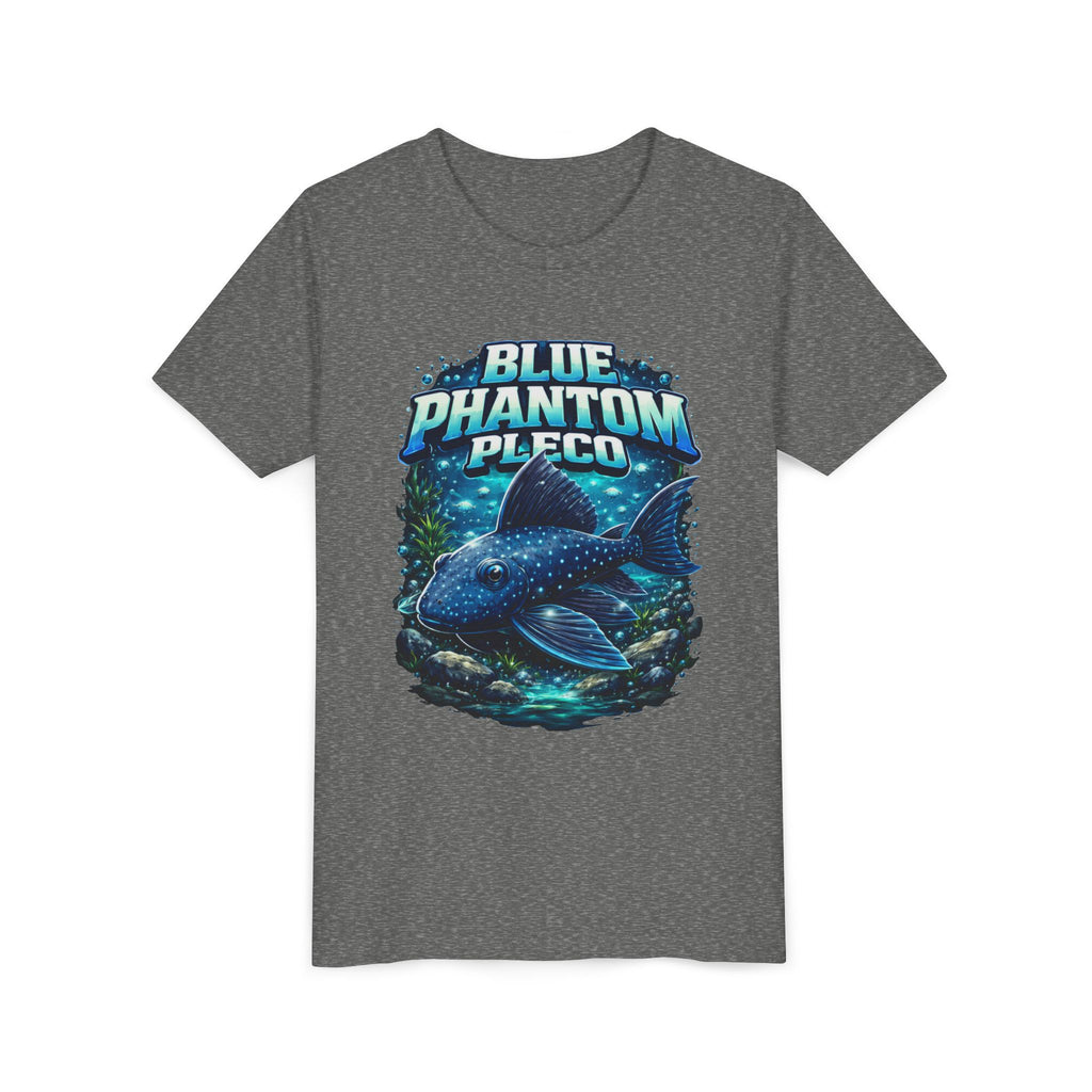 Blue Phantom Pleco Youth Tee – Kids Fish Aquarium T-Shirt