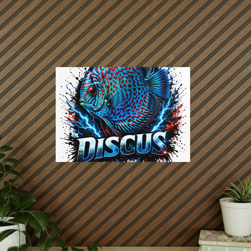 Discus Fish Photopaper Poster – Vibrant Aquarium Wall Art