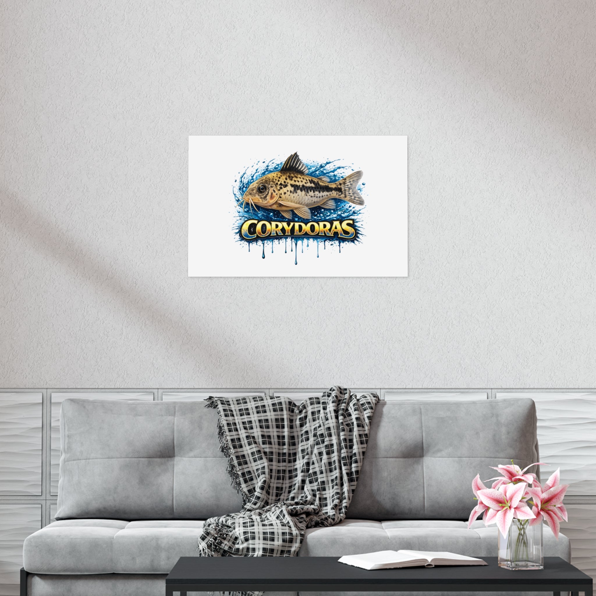 Corydoras Fish Poster — Freshwater Aquarium Art Print