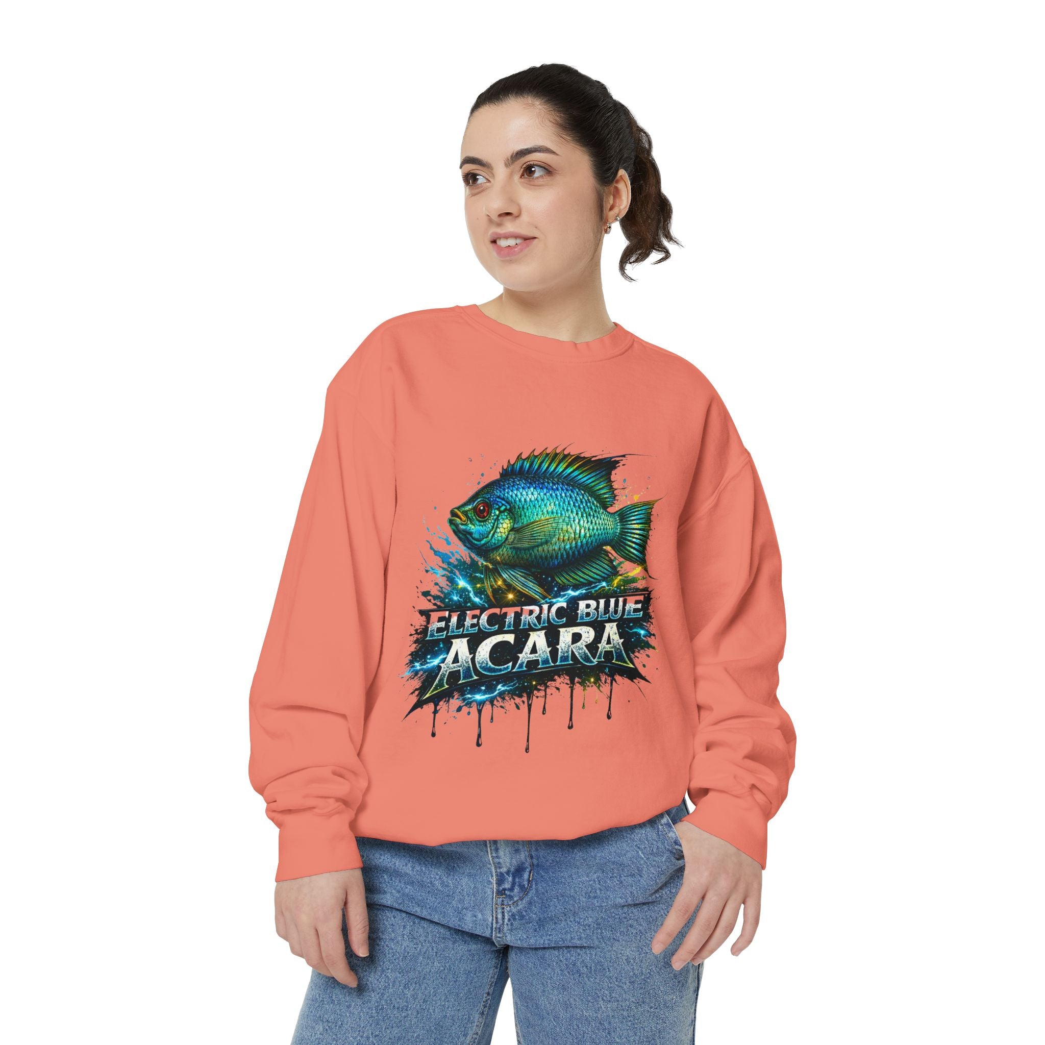 Electric Blue Acara – Garment-Dyed Premium Sweatshirt