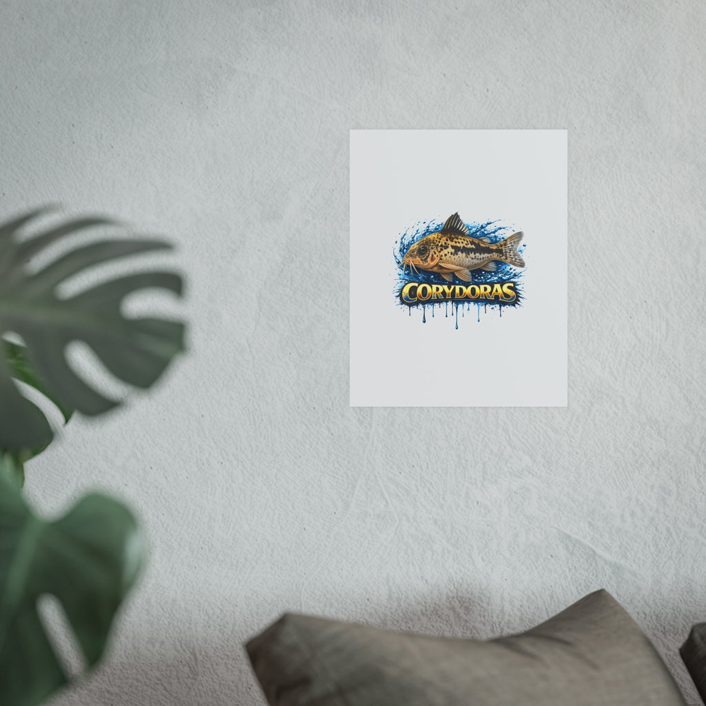 Corydoras Fish Poster — Decorative Aquarium Art Print (Satin/Matte)