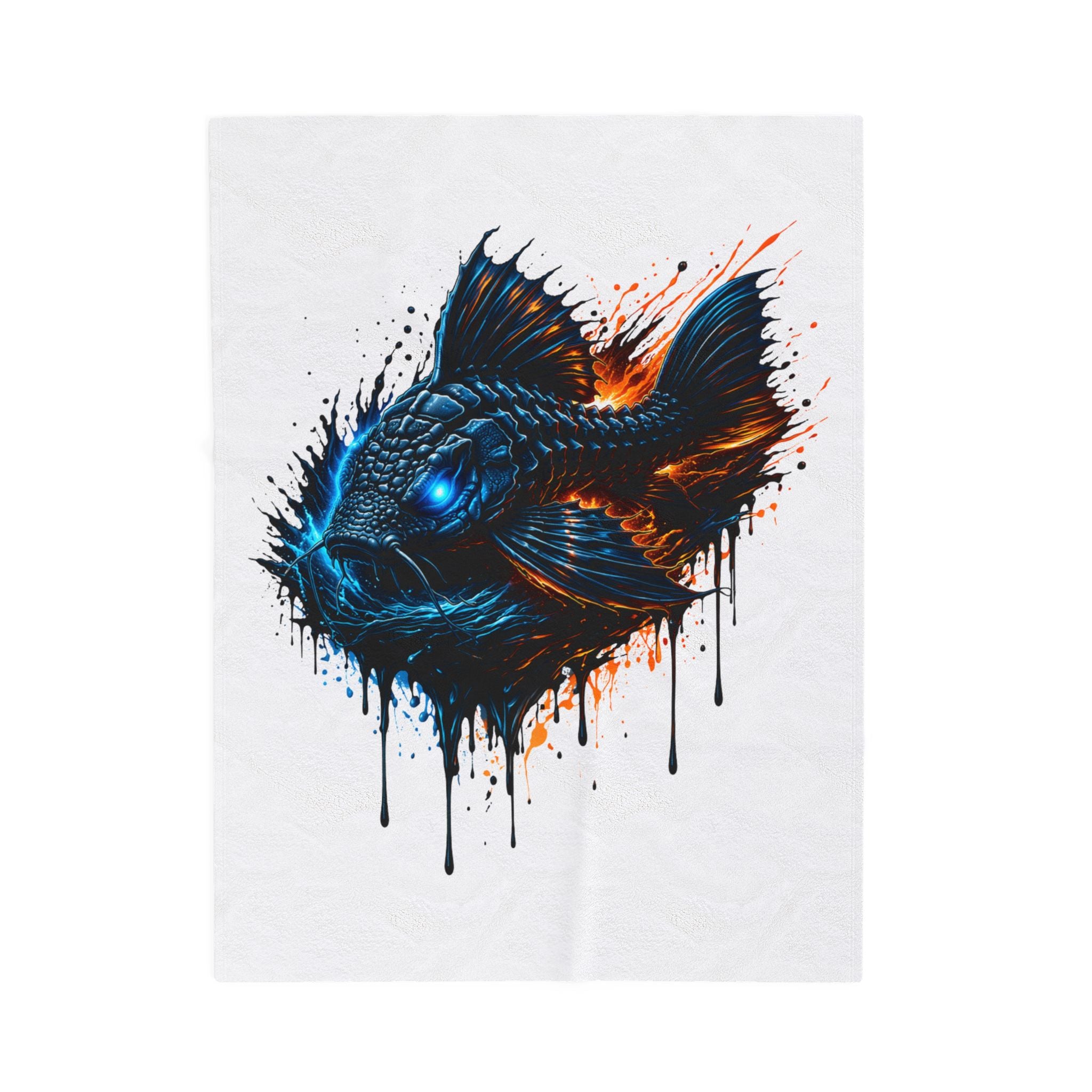 L-185 Xingu Spiny Monster Pleco — Urban Art Plush Throw Blanket