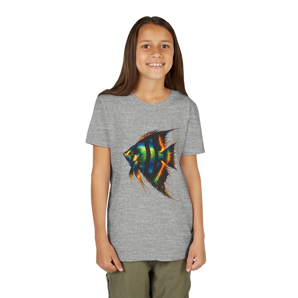 Angelfish Youth Tee – Colorful Aquarium Fish Graphic Shirt for Kids