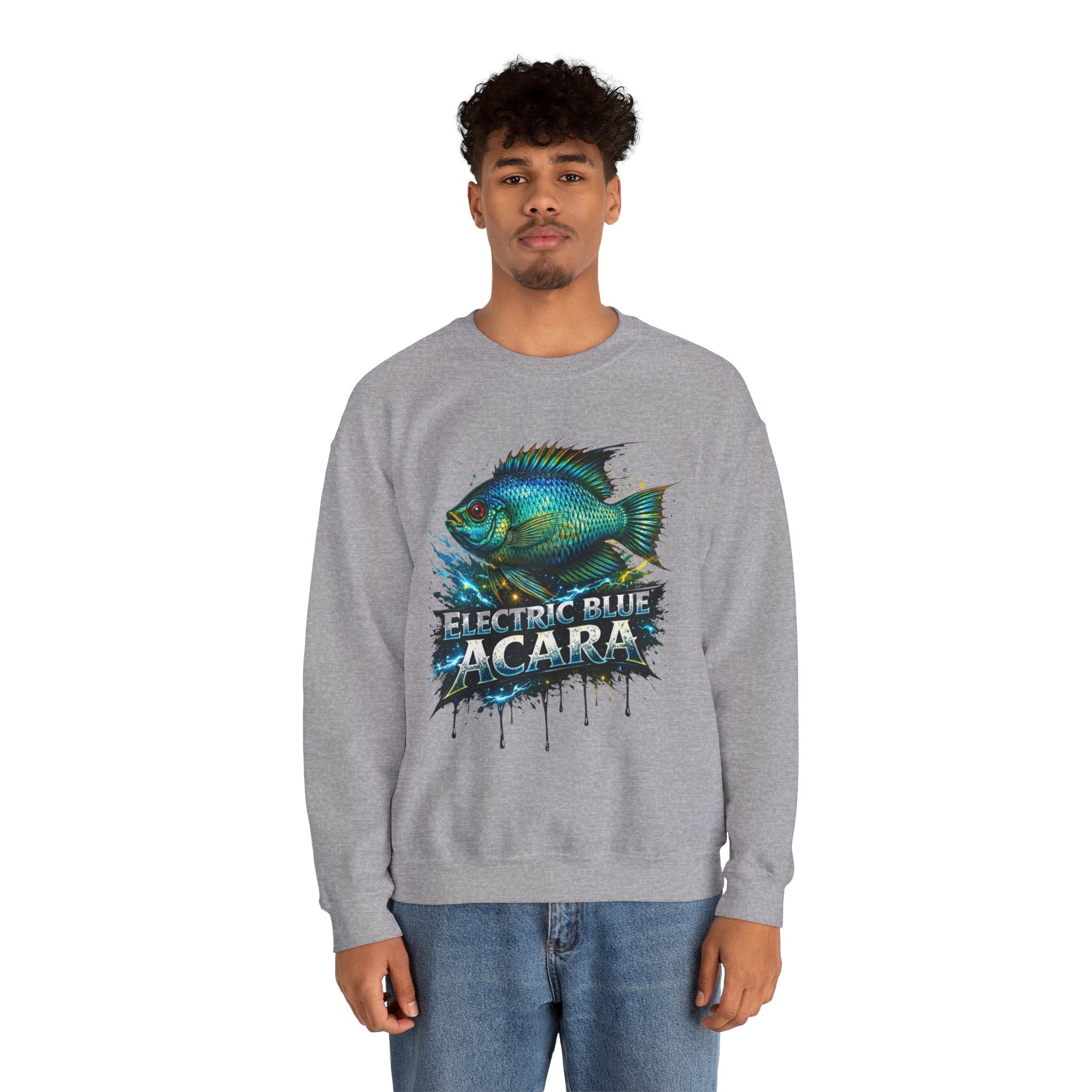 Electric Blue Acara – Heavy Blend™ Crewneck Sweatshirt
