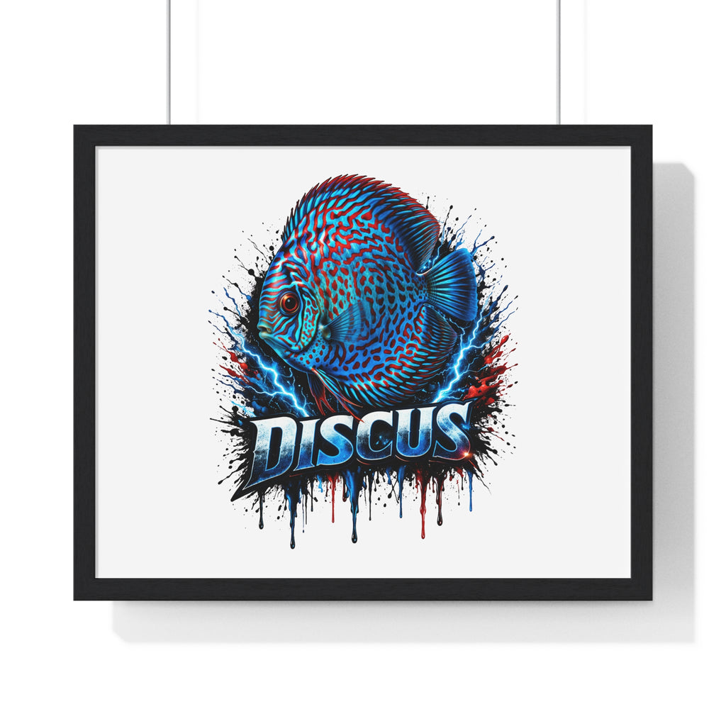 Discus Fish Framed Poster — Colorful Aquarium Artwork