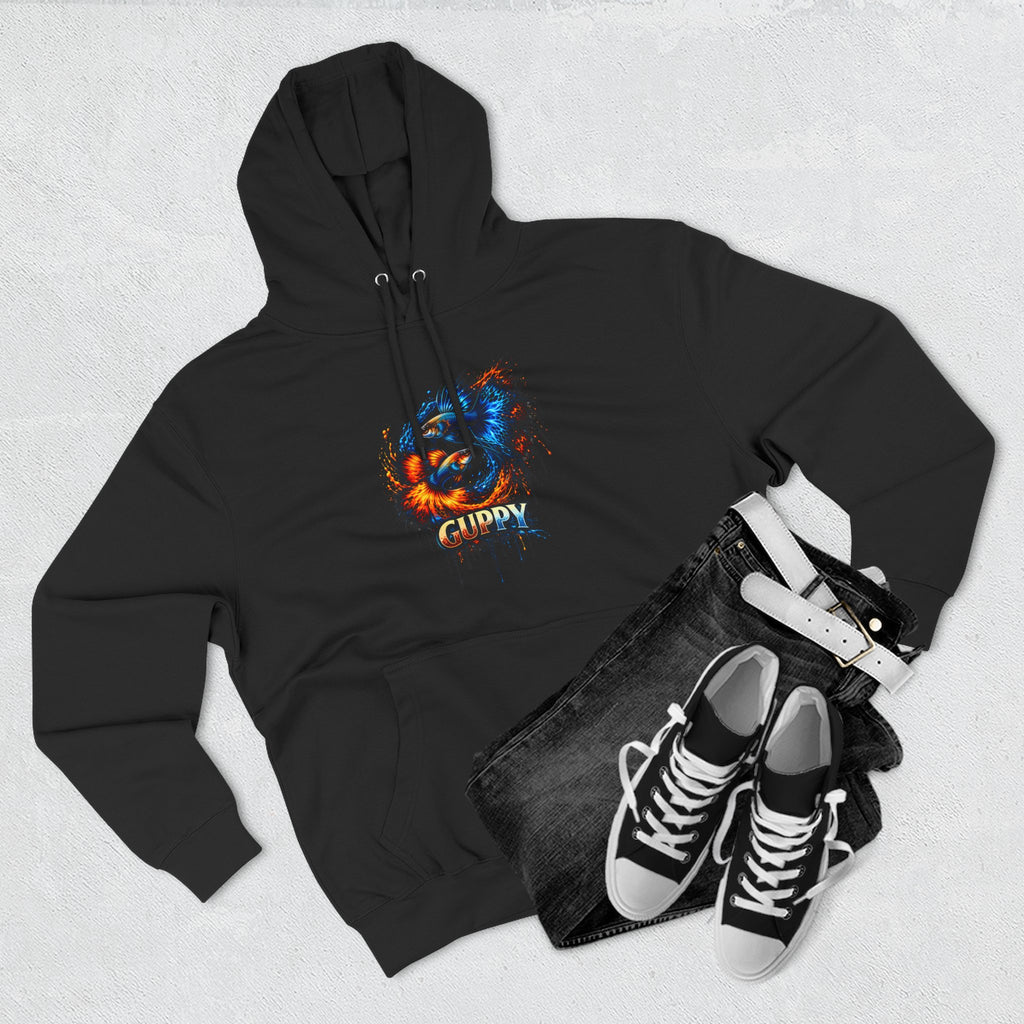 Fire & Ice Guppy – Premium Three-Panel Fleece Hoodie