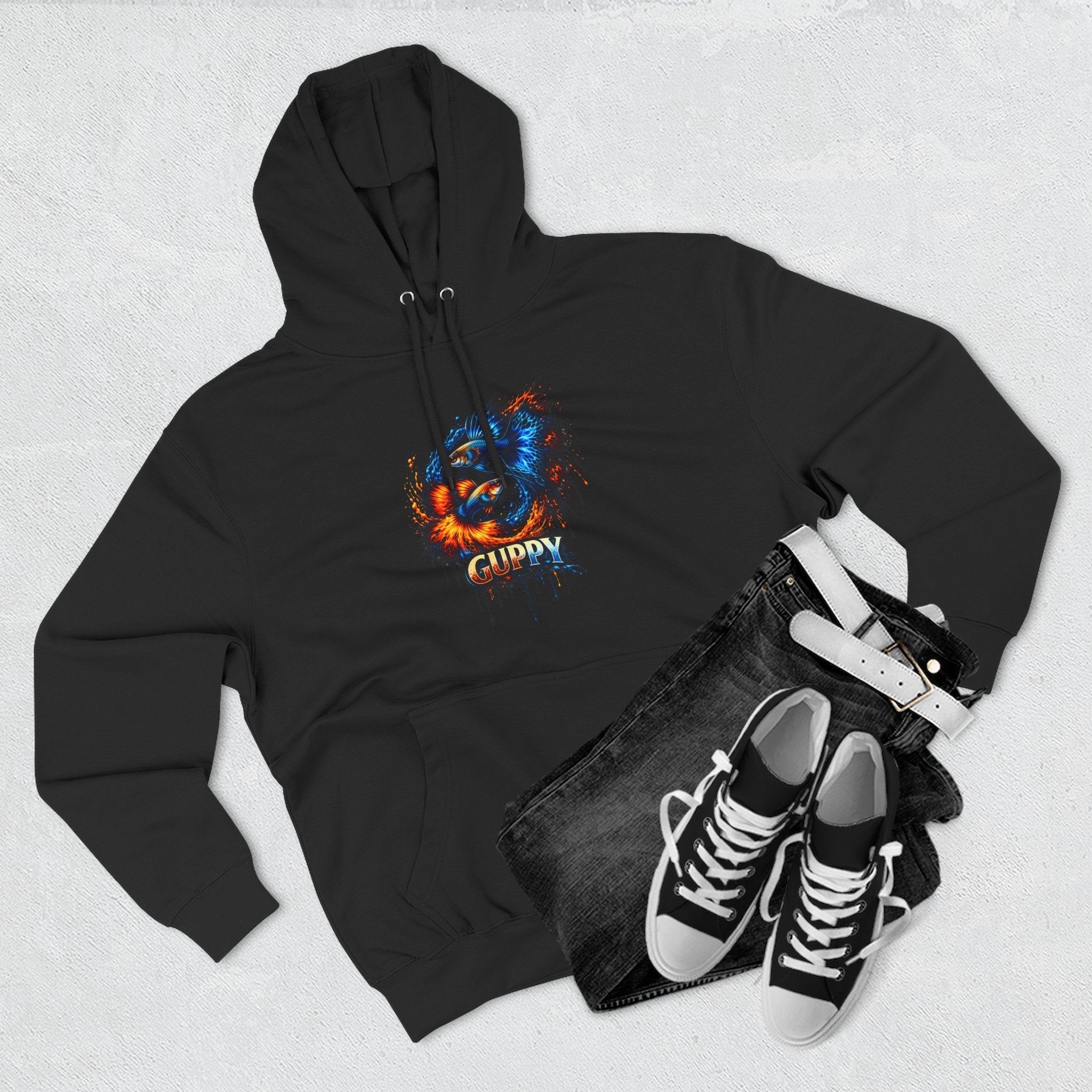 Fire & Ice Guppy – Premium Three-Panel Fleece Hoodie