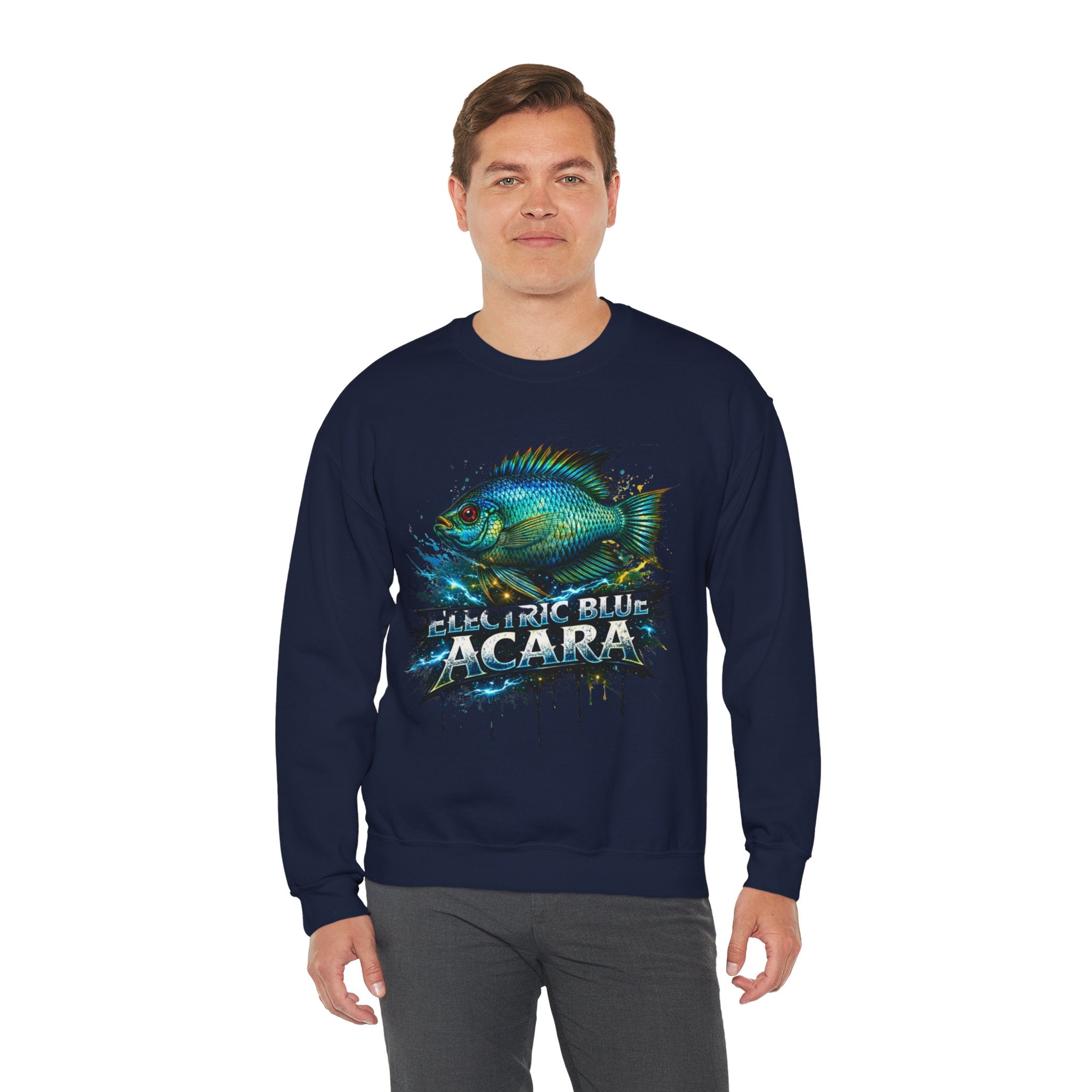 Electric Blue Acara – Heavy Blend™ Crewneck Sweatshirt
