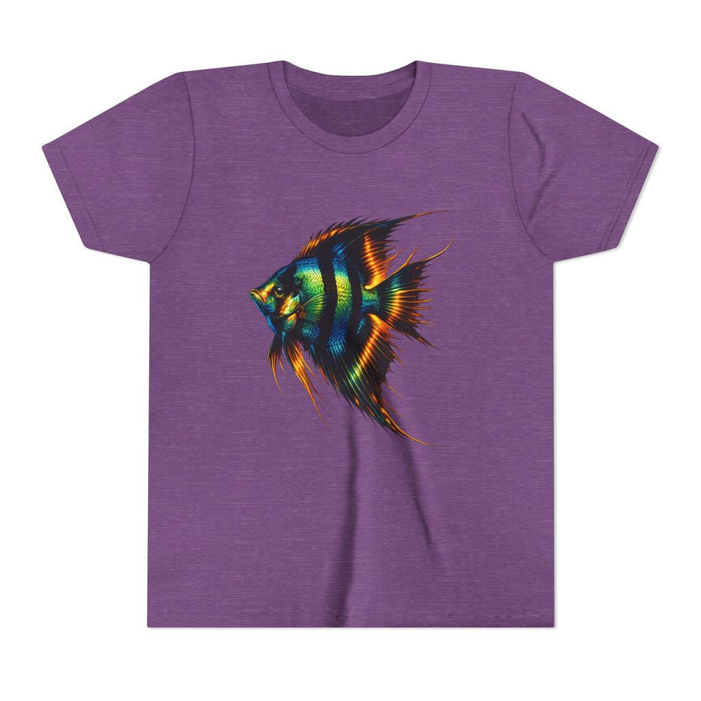 Angelfish Youth Tee – Colorful Aquarium Fish Graphic Shirt for Kids