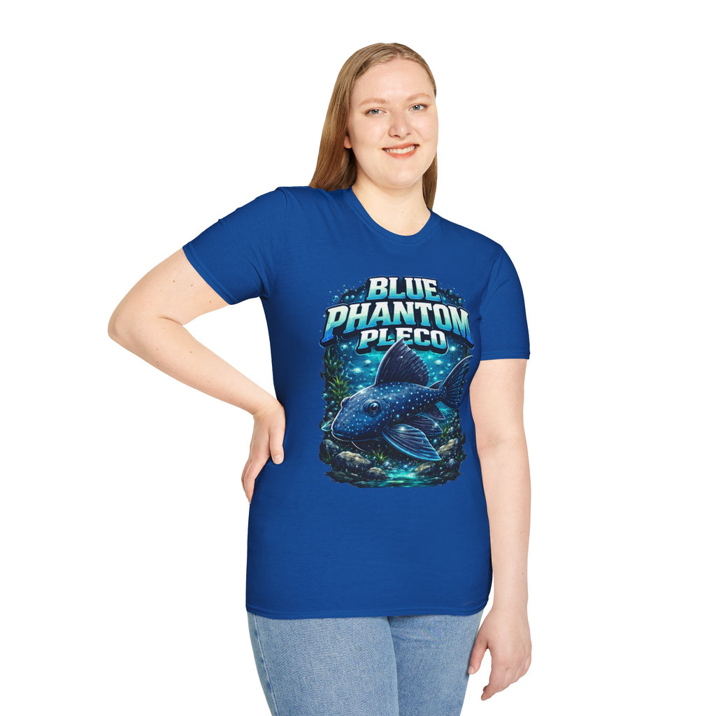 Blue Phantom Pleco T-Shirt — Graphic Aquarium Fish Tee