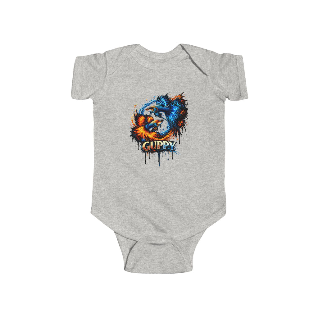 Fire & Ice Guppy – Infant "Neon Flare" Cotton Bodysuit