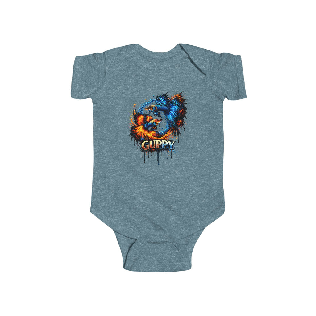 Fire & Ice Guppy – Infant "Neon Flare" Cotton Bodysuit