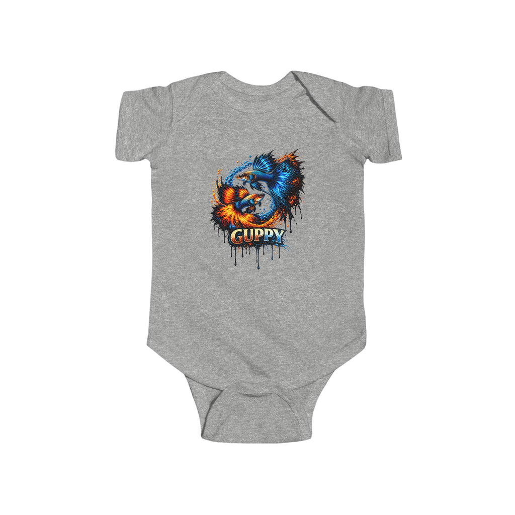 Fire & Ice Guppy – Infant "Neon Flare" Cotton Bodysuit