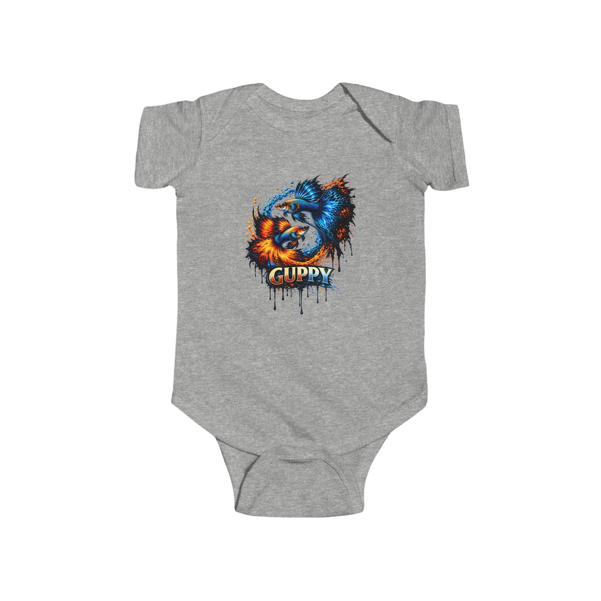 Fire & Ice Guppy – Infant "Neon Flare" Cotton Bodysuit