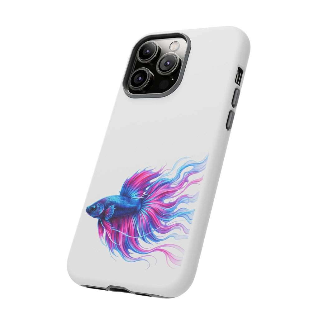 Betta Fish Tough Phone Case — Colorful Watercolor Fish Protective Cover