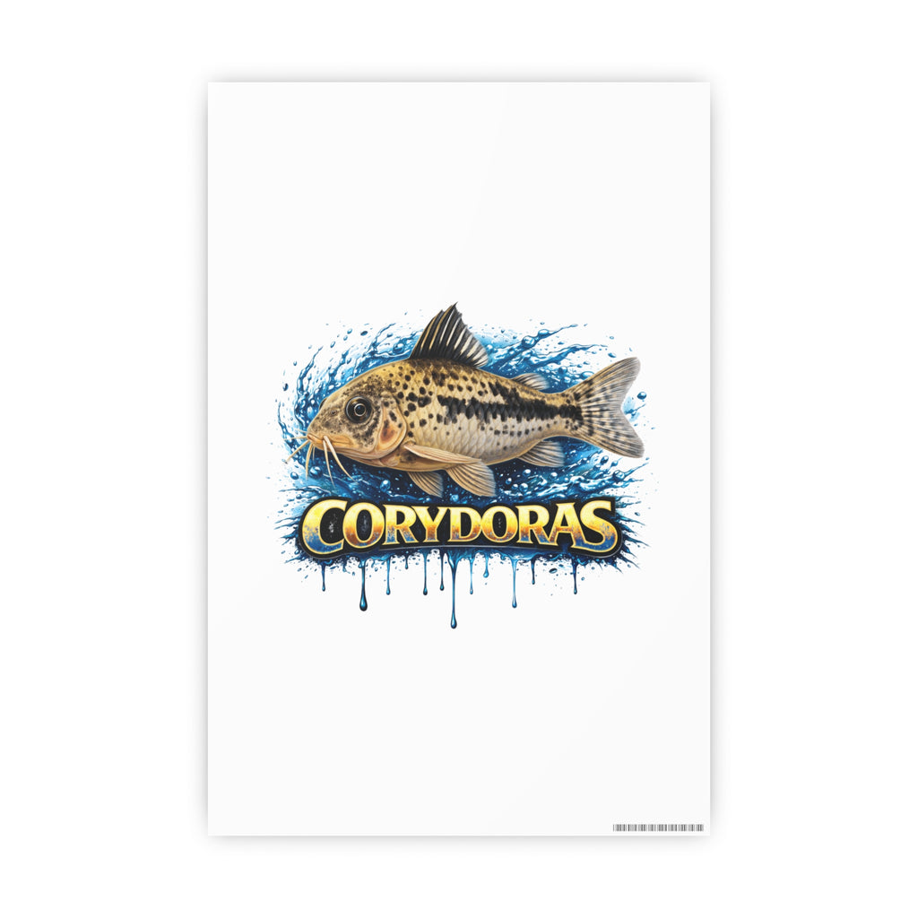 Peppered Corydoras Fish Art Poster — Vibrant Aquarium Print