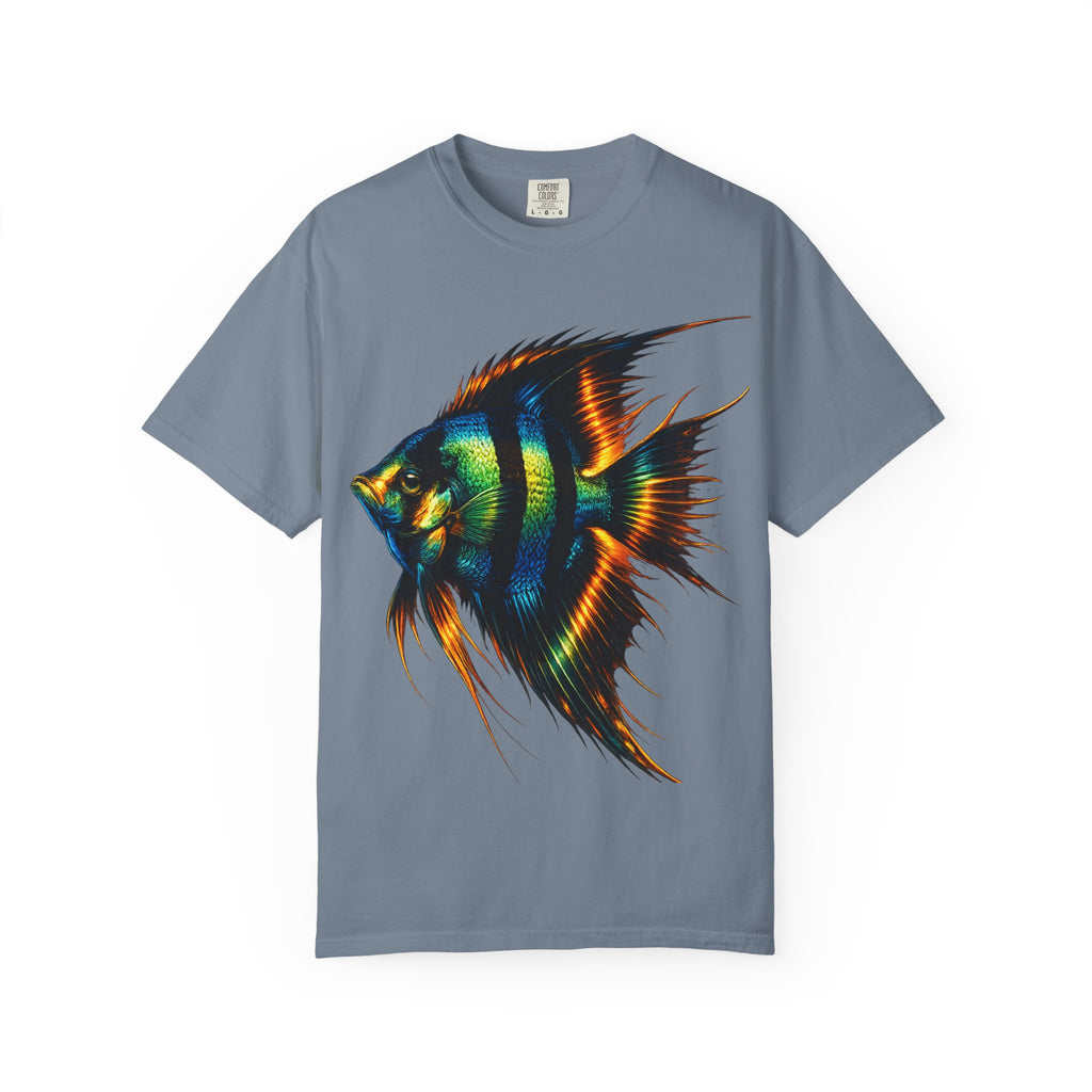 Angelfish Graphic T-Shirt — Vibrant Tropical Fish Illustration