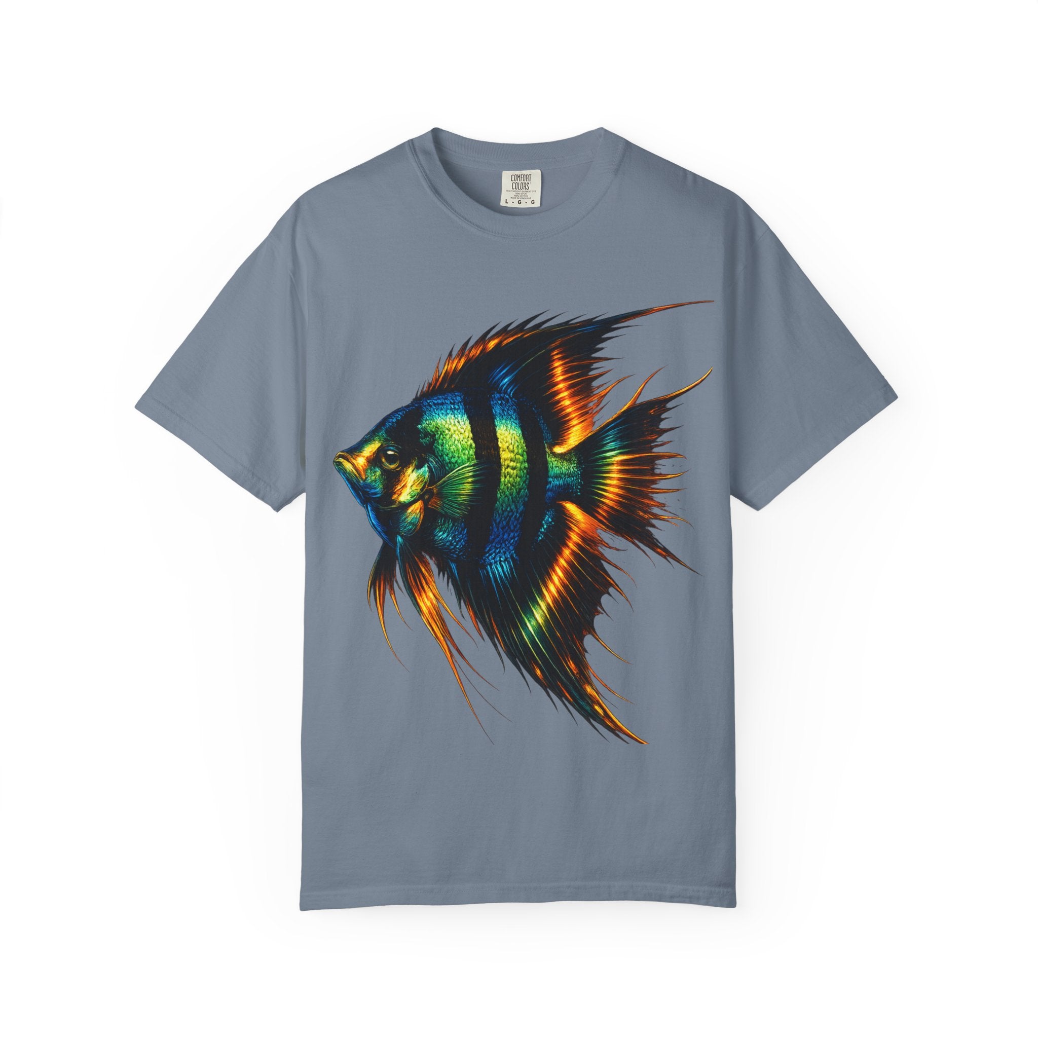 Angelfish Graphic T-Shirt — Vibrant Tropical Fish Illustration