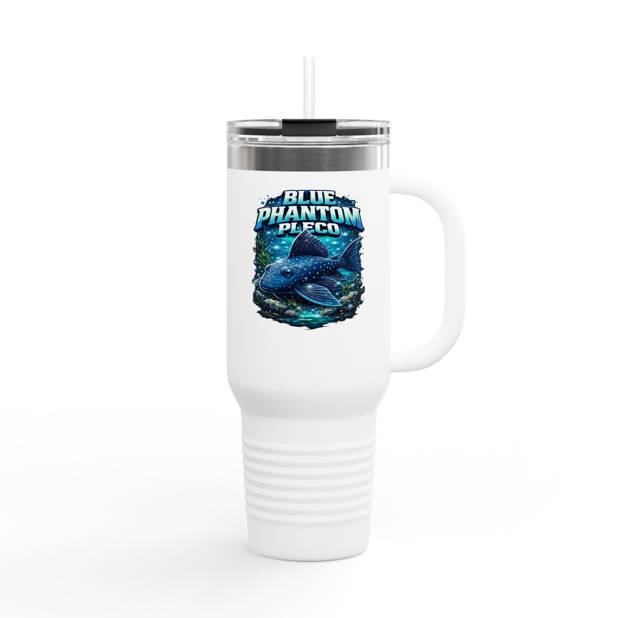 Blue Phantom Pleco L-128 – 40oz Premium Insulated Travel Mug, 40oz