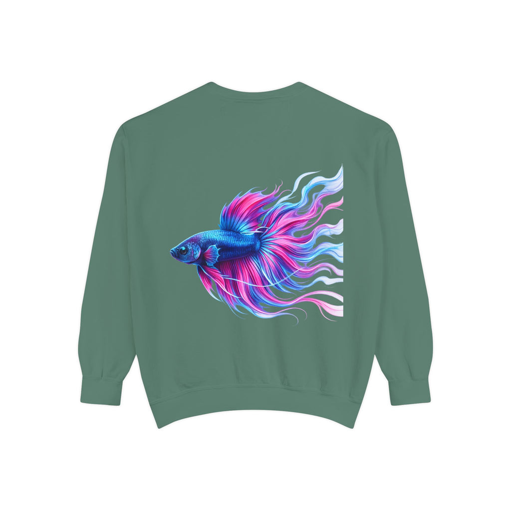 Betta Bliss Sweatshirt — Colorful Betta Fish Graphic Crewneck