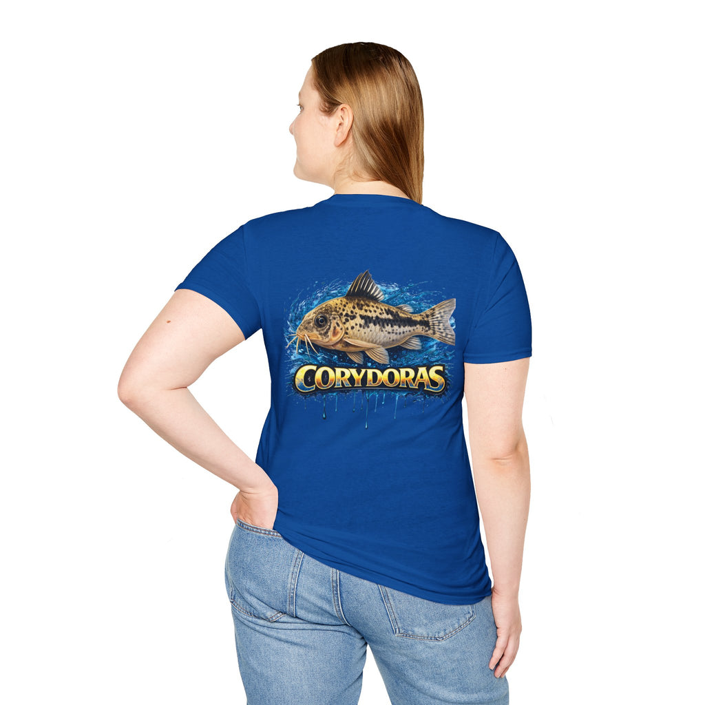 Corydoras Fish T-Shirt — Aquarium Catfish Tee with Splash Graphic